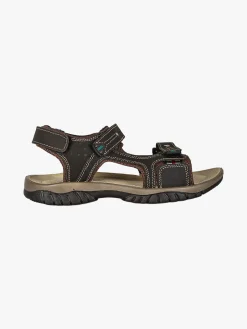 Grisport Sandali da uomo in pelle con cinturini a strappo - moro