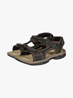 Grisport Sandali da uomo in pelle con cinturini a strappo - moro
