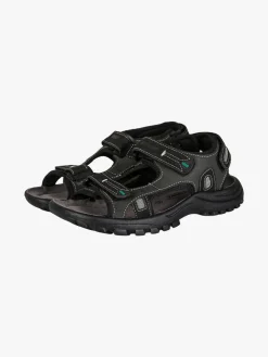Grisport Sandali in pelle da uomo con strappi - nero