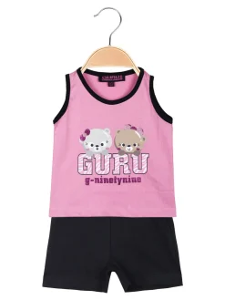Guru Completo corto da neonata in cotone