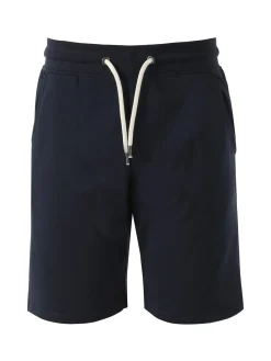 Guy Bermuda da uomo in felpa con coulisse - blu scuro