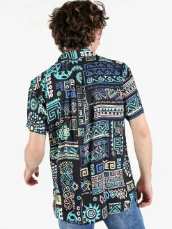 Guy Camicia da uomo a maniche corte con stampe