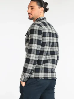 Guy Camicia da uomo a quadri imbottita