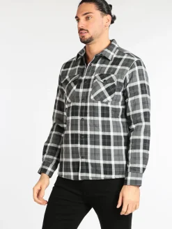 Guy Camicia da uomo imbottita a quadri