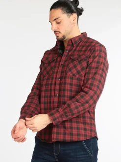Guy Camicia da uomo imbottita a quadri