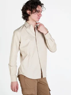 Guy Camicia da uomo in cotone a maniche lunghe