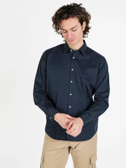 Guy Camicia da uomo in cotone a maniche lunghe