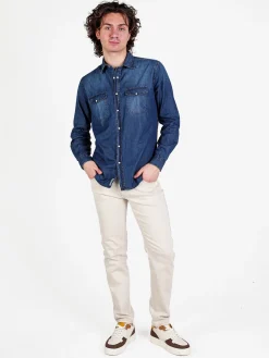 Guy Camicia da uomo in jeans