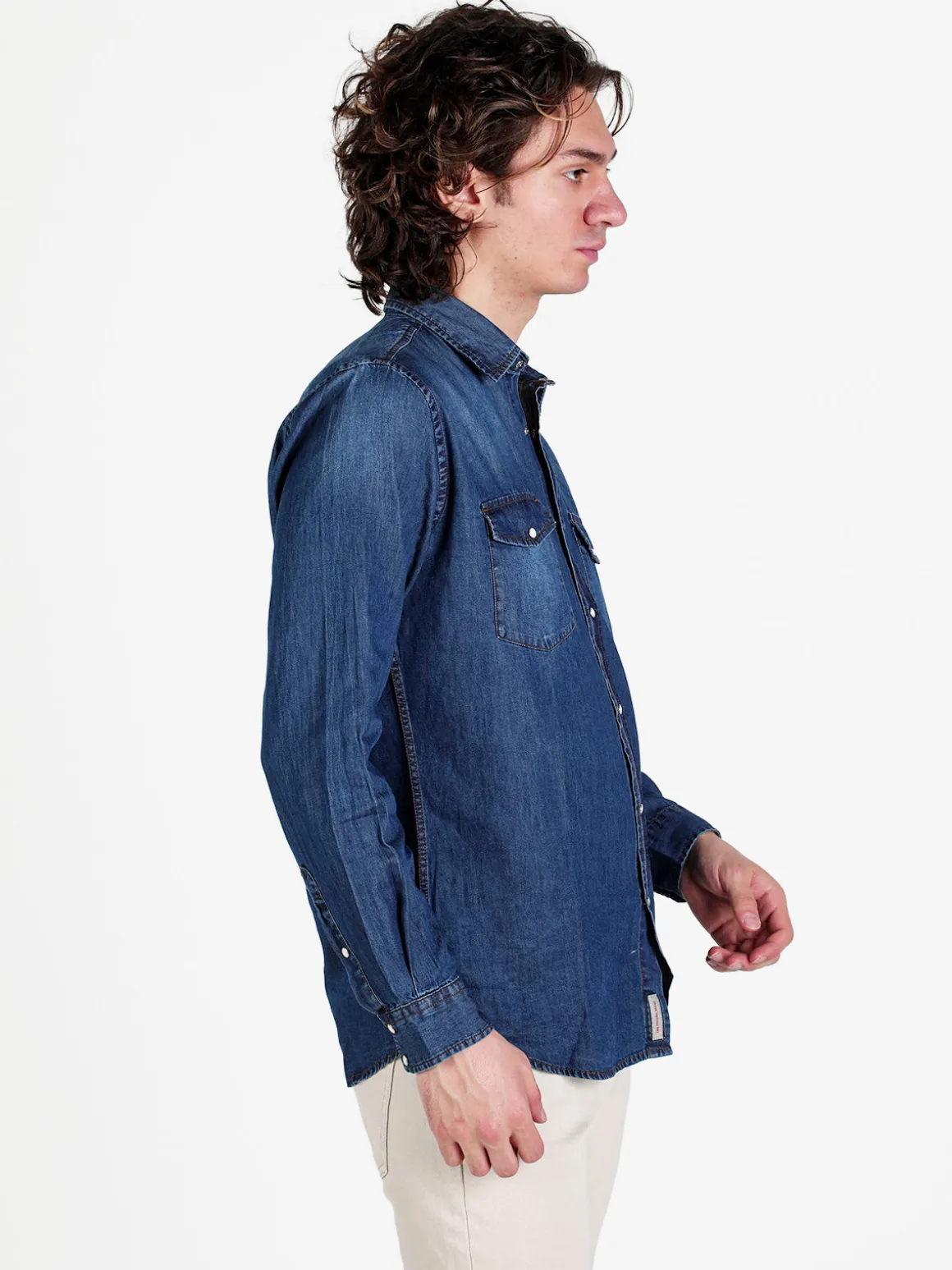 Guy Camicia da uomo in jeans