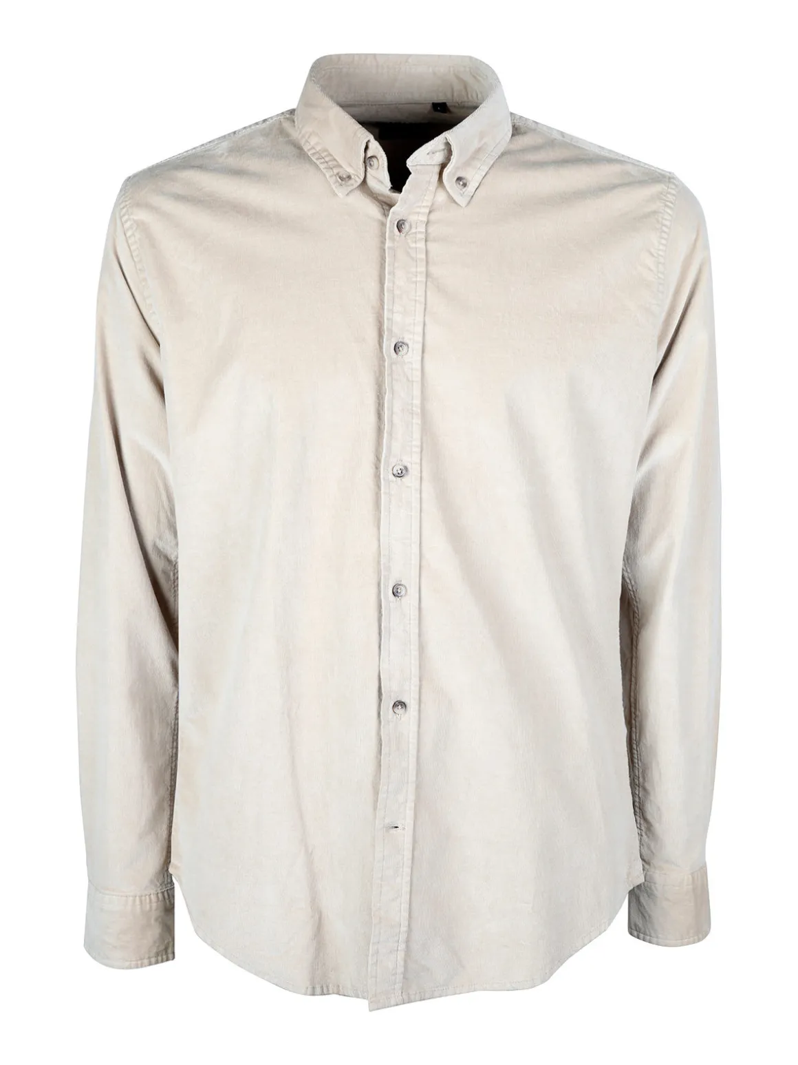 Guy Camicia da uomo in velluto a maniche lunghe