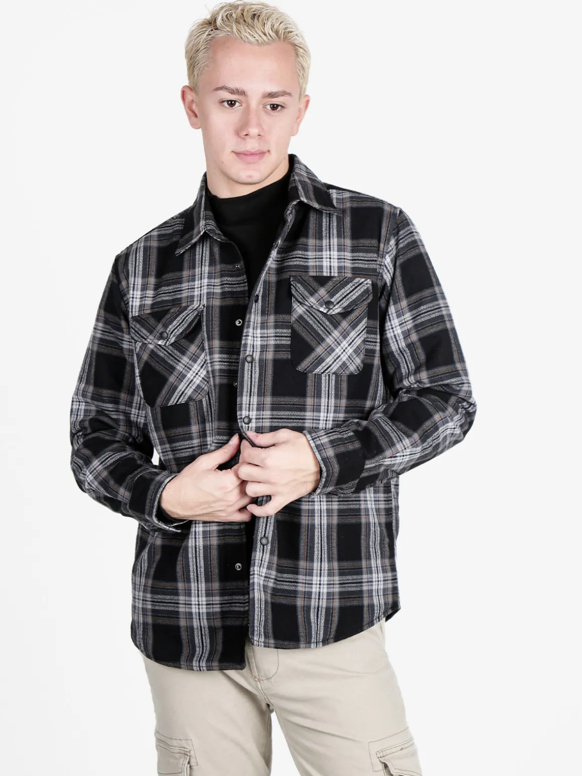Guy Giacca camicia da uomo a quadri