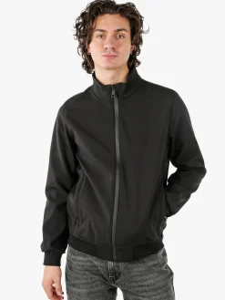 Guy Giacca da uomo con zip e interno in pile - nero