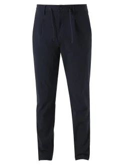 Guy Pantaloni casual da uomo in tessuto tecnico con coulisse - blu scuro