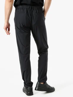 Guy Pantaloni casual da uomo in tessuto tecnico con coulisse - nero