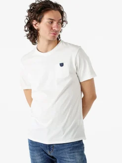Guy T-shirt girocollo da uomo in cotone con taschino - bianco