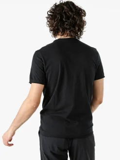 Guy T-shirt girocollo da uomo in cotone - nero