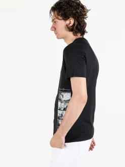 Guy T-shirt uomo in cotone con stampa sul fondo