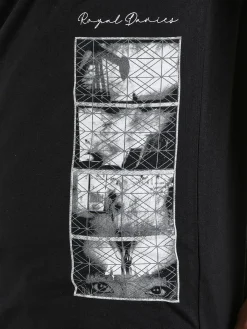 Guy T-shirt uomo in cotone con stampa sul fondo