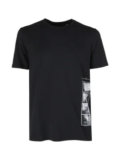 Guy T-shirt uomo in cotone con stampa sul fondo