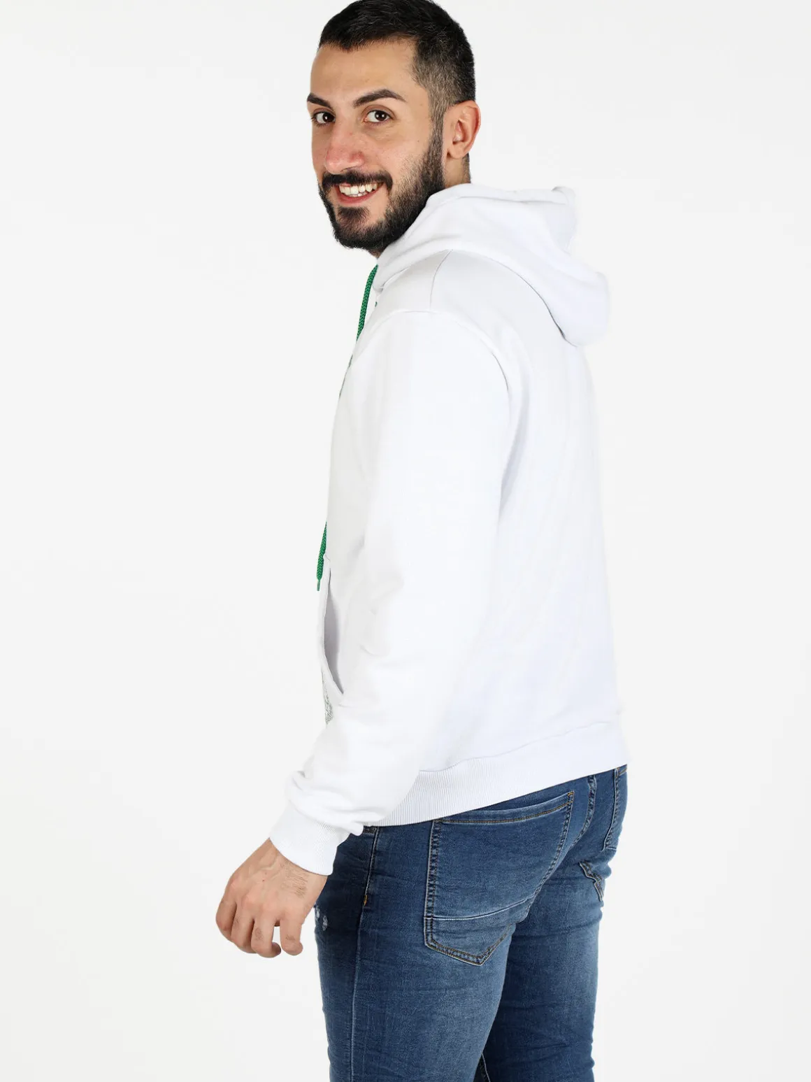 Happiness Felpa sportiva da uomo con cappuccio