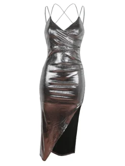 Hdl Milano Abito lungo con lurex donna
