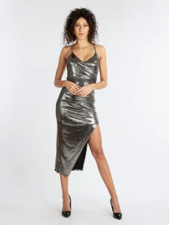 Hdl Milano Abito lungo con lurex donna