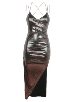 Hdl Milano Abito lungo con lurex donna