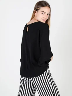 Hdl Milano Blusa donna con maniche a campana