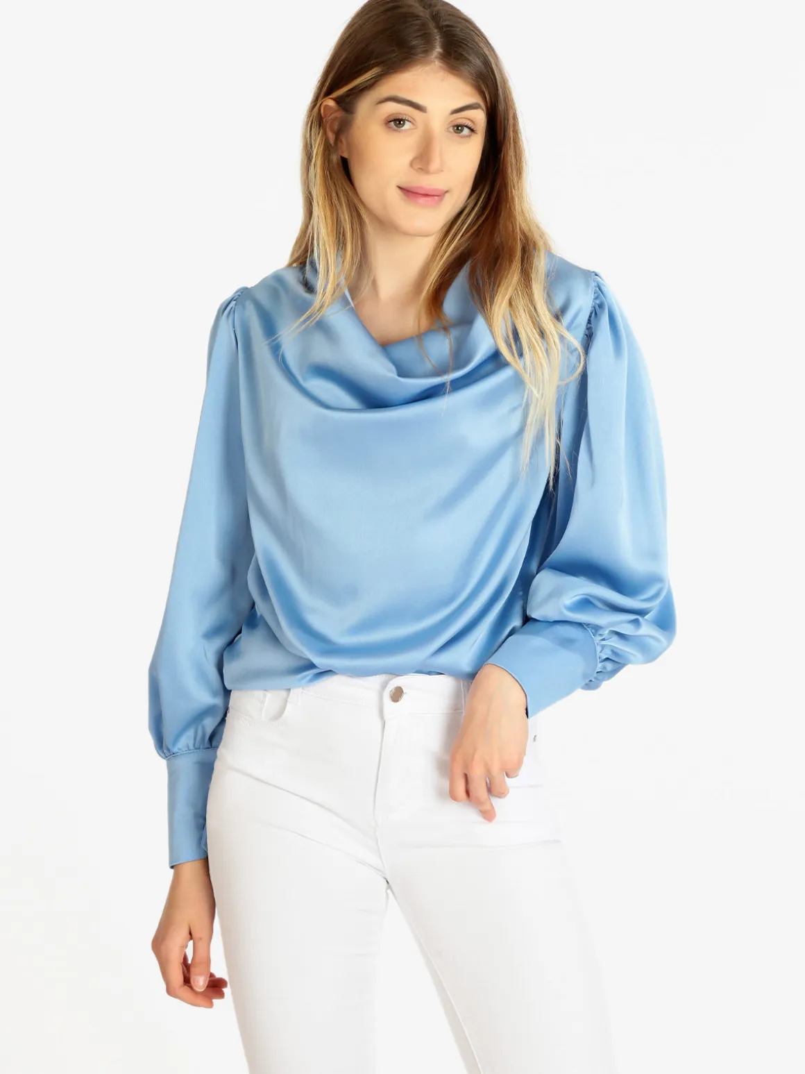 Hdl Milano Blusa donna con maniche ampie
