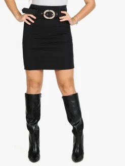 Hdl Milano Gonna corta donna a tubino con cintura