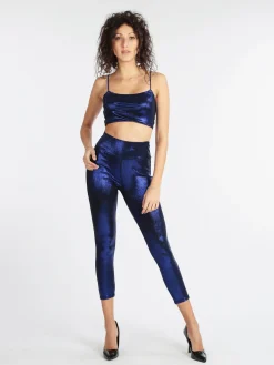 Hdl Milano Leggings donna con lurex