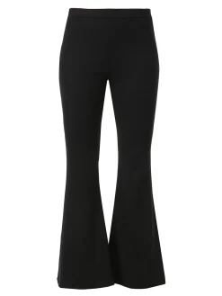 Hdl Milano Pantaloni eleganti da donna con finale a zampa - nero