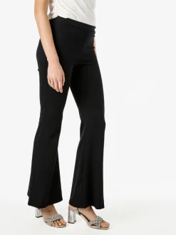 Hdl Milano Pantaloni eleganti da donna con finale a zampa - nero