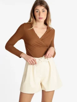 Hdl Milano T-shirt donna scollo a portafoglio