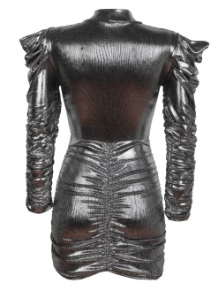 Hdl Milano Vestito donna con lurex drappeggiato