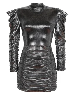 Hdl Milano Vestito donna con lurex drappeggiato