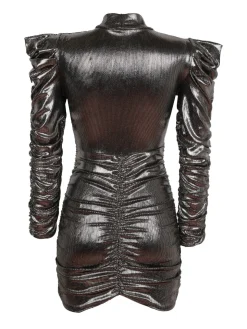 Hdl Milano Vestito donna con lurex drappeggiato