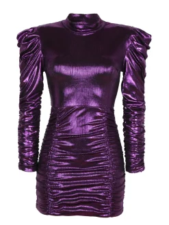 Hdl Milano Vestito donna con lurex drappeggiato