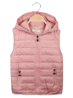 Hello Girl Gilet imbottito con cappuccio da bambina
