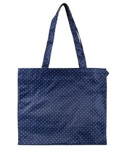 Hernan Borsa shopper della spesa con stampe - azzurro
