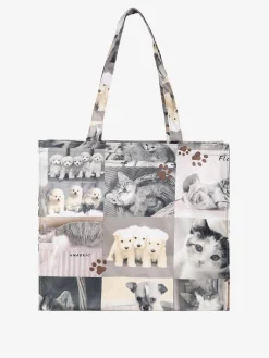 Hernan Borsa shopper della spesa con stampe - grigio