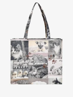Hernan Borsa shopper della spesa con stampe - grigio