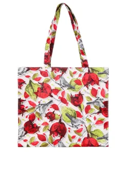 Hernan Borsa shopper della spesa con stampe - beige