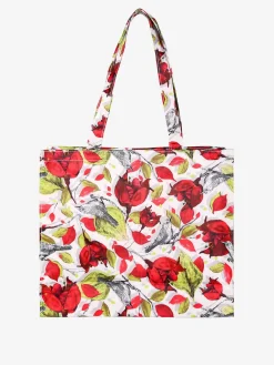 Hernan Borsa shopper della spesa con stampe - beige