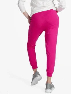 Hollywood Milano Pantaloni sportivi da donna in felpa con polsini