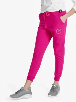 Hollywood Milano Pantaloni sportivi da donna in felpa con polsini