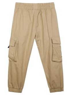 Hollywork Pantaloni da bambino in cotone con tasconi e polsini