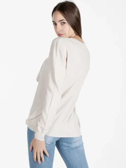Honey Winter Pullover donna in maglia con scollo V