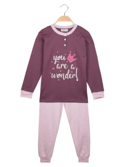 Hooky Pigiama lungo bambina con scritta