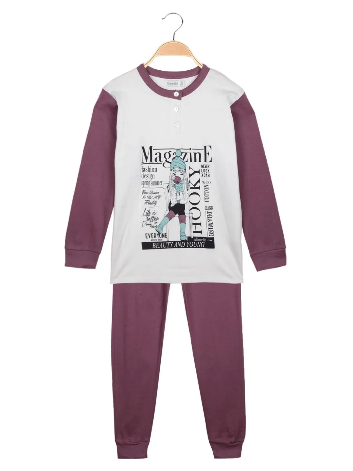 Hooky Pigiama lungo bambina in cotone